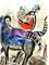 Litografia originale 1967 di Marc Chagall - La Vache Bleue (mucca blu), Immagine 2