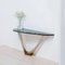 G-Console Duo Table in Polished Stainless Steel with Concrete Top, Zieta 4