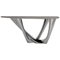 G-Console Duo Table in Polished Stainless Steel with Concrete Top, Zieta 1