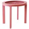 Ceramic and Maple Contemporary Pink Tea Table 1