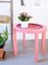 Ceramic and Maple Contemporary Pink Tea Table 2