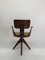 Vintage Industrial Swedish Swivel Oak Chair, 1930s 2