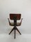 Vintage Industrial Swedish Swivel Oak Chair, 1930s, Image 2