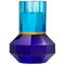 Azurblaue Kristallglas T-Lampenfassung aus handgemeißeltem zeitgenössischem Kristallglas 1