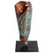Vase Sculpté Main en Cuivre par Samuel Costantini 1