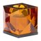 Ophelia Amber Crystal T-Light Holder, Hand-Sculpted Contemporary Crystal 1
