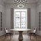 Refined Contemporary Marble Dining Table with Custom Honed Finish 4