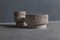 Limestone and Brass Sculpted Coffee Table by Frederic Saulou 6