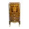 Antique Louis XV Style French Rosewood and Brass Secretaire with Marble Top, Image 1