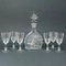 Mid-Century Italian Crystal Decanter and Glasses Set, 1950s, Set of 7, Image 1