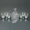 Decanter e bicchieri Mid-Century in cristallo, Italia, anni '50, set di 7, Immagine 2