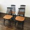 Spindle Back Dining Chairs in the Style of Ilmari Tapiovaara, 1960s, Set of 4 1