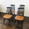 Spindle Back Dining Chairs in the Style of Ilmari Tapiovaara, 1960s, Set of 4, Image 1
