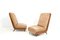 Italian Walnut and Fabric Lounge Chairs by Guglielmo Ulrich, 1950s, Set of 2 3