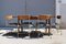 Italian Extendable Teak and Metal Dining Table & Chairs Set, 1960s, Set of 7, Image 16