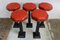 Vintage Art Deco Barhocker aus Gusseisen, 1920er, 5er Set 2