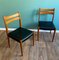 Scandinavian Beech and Black Leatherette Dining Chairs, 1950s, Set of 2 4