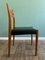 Scandinavian Beech and Black Leatherette Dining Chairs, 1950s, Set of 2 2