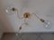 Lampada da soffitto vintage regolabile a tre luci in ottone, Immagine 3