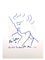 Young Girl in Blue Lithograph by Jean Cocteau, 1958, Image 6