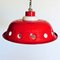 Ceiling Lamp with Red Enamel Overlay, 1960s 12