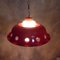 Ceiling Lamp with Red Enamel Overlay, 1960s, Image 4