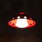 Ceiling Lamp with Red Enamel Overlay, 1960s 2