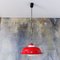 Lampada da soffitto con rivestimento smaltato rosso, anni '60, Immagine 6