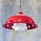 Ceiling Lamp with Red Enamel Overlay, 1960s, Image 1
