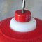 Ceiling Lamp with Red Enamel Overlay, 1960s, Image 7