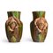 Ceramic and Sculpted Clay Vases, Set of 2 1