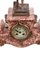 Antique French Variegated Rouge Mantle Clock, Image 4