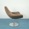 Vintage Italian Brown Fabric Swivel Lounge Chair, 1970s 3