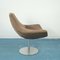 Vintage Italian Brown Fabric Swivel Lounge Chair, 1970s, Image 3