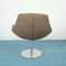 Fauteuil Pivotant Vintage en Tissu Marron, Italie, 1970s 4