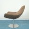 Vintage Italian Brown Fabric Swivel Lounge Chair, 1970s 5