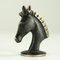 Vintage Brass Horse Head by Walter Bosse for Herta Baller, Vienna, 1950s, Image 1