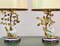 Lampade da tavolo vintage in ceramica e placcate in oro di Guilia Mangani per Limoges, set di 2, Immagine 2