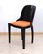 Art Deco Chair, Ebonized Wood, Orange Fabric, France, circa 1930 3