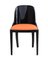 Art Deco Chair, Ebonized Wood, Orange Fabric, France, circa 1930, Image 2