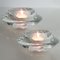 Crystal Glass Votive Candleholders from Royal Copenhagen, 1970s, Set of 3 2