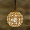 Small Gold-Plated Brass and Crystal Pendant Lamp from Palwa, 1960s 9