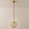 Small Gold-Plated Brass and Crystal Pendant Lamp from Palwa, 1960s 7