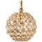Small Gold-Plated Brass and Crystal Pendant Lamp from Palwa, 1960s 19