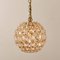 Small Gold-Plated Brass and Crystal Pendant Lamp from Palwa, 1960s 6