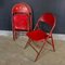 Industrial Bangkok Temple Red Weathered Folding Chair, 1960s 4
