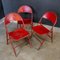 Industrial Bangkok Temple Red Weathered Folding Chair, 1960s 1