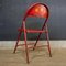 Industrial Bangkok Temple Red Weathered Folding Chair, 1960s 5