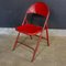 Industrial Bangkok Temple Red Weathered Folding Chair, 1960s 3