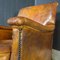 Vintage Brown Leather Armchair, 1950s, Image 4